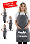 4 Simple Adjustable Strap Kitchen Aprons