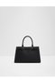 Women's Black Satchel Bag Handbag With 3 Compartments