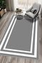 Digital Print Washable Non-Slip Sole Stain Resistant Gray Kitchen Rug Living Room Rug and Runner Rug