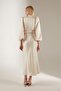 Berthe Magnificent Collar Ecru Long Engagement Dress - 3