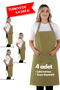 4 Simple Adjustable Strap Kitchen Aprons