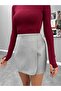 Gray Front Layer Mini Skirt