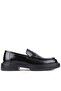 - Black Open Leather Laceless Men's Classic Shoes 250-2375