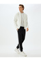Winter Sweatpants with Lace-Up Waist, Fleece-Lined Pocket Details, Cotton Blend Piped