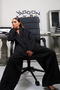 Black Striped Women's Blazer and Trousers Set - Vs00041 - 2
