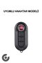 Fiat Compatible 500, Doblo, Fiorino, Punto, Ducato, Bravo, Panda Gold Edge Tpu Key Case Cover (Blue) - 2