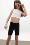 Black Elastic Waist Girl's Shorts Leggings 18172 - 2