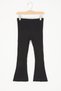 Black Flare Leg Ribbed Pocket Girls' Leggings 16995 - 4