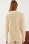 Women's Ecru V-Neck Buttoned Pocketed Knitwear Cardigan 20247535 - 3