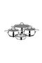 Mister Cook 7-Piece Cookware Set With Covers, BA3000, 16 X 9 Cm, 7 Pieces, Glass Cover, Stainless Steel