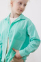 Girl's Water Green Buttoned Classic Shirt - 18985 - 2
