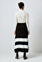 Stripe Knit Skirt with Elastic Waist - 4