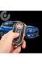 Fiat Compatible 500, Doblo, Fiorino, Punto, Ducato, Bravo, Panda Gold Edge Tpu Key Case Cover (Blue) - 6