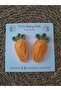 Carrot & Strawberry Figured 2-Piece Hand Knitted Baby and Child Snap Buckle Set 4 cm - 2