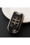 Honda Compatible Civic, Fc5, Hr-V, Crv, Accord, Accord Gold Edge Tpu Key Case Cover (Black)