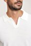 Men's Ecru Reddington Polo Collar Long Sleeve Thin Knitwear Sweater 22w403 - 4