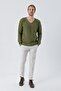 Men's Genova V-Neck Standard Fit Knitwear Sweater Khaki 24W209 - 4