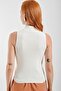 Women's Half Turtleneck Sleeveless Thin Knitwear Sweater 21w109 - 5