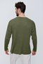 Men's Crew Neck Cotton Loose Knitwear Sweater Khaki 22sm213 - 5