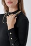Women's Half Turtleneck Button Detailed Ribbed Knitwear Sweater Black 24w107 - 7