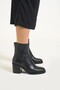 Berry Black Genuine Leather Women's Heeled Boots - 2