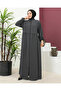 Plus Size Crepe Ferace -Anthracite - 2