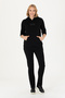 Women's Black Hooded Basic Sweatshirt 50271557 -Vr046 - 4