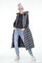 Women's Pocketed Hooded Puffy Vest with Zipper - 6