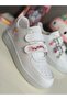 Cute Printed White Bead Decorated Velcro Children's Shoes - 3