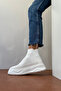 Womens Knit Sports Boots WHITE - 4