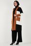 Modest Regular Fit Color Blocked Long Hijab Knitwear Cardigan Cardigan 4616172 - 3