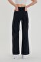 Women's Black High-Waisted Palazzo Jeans - 3