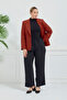 Women's Plaid Double Button Classic Jacket - 3