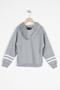 Hooded Long Sleeve Gray Color Girl's Sweatshirt - 2