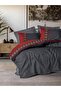 Folk Art Double Duvet Cover Set Lienzo Anthracite 8680108078242