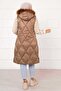 Baklava Pattern Filling Vest Tan - 5