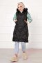 Baklava Pattern Filling Vest Black