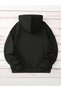 Purple Butterfly Logo Cotton Children's Zipper Cardigan - Black Printed Girls Boys Winter Hoodie - 2