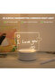 Warm White WHITE USB Creative 3D Luminous Erasable Love Pen Night Light, Message Night Light, Birthd