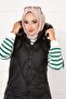 Baklava Pattern Filling Vest Black - 2