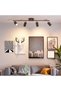 Spot Modern Design Black Color Spot Row Cafe - Kitchen 4-Piece Chandelier with White Bulb - 2