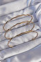316L Steel Gold Color Wavy Model Bracelet Set - Tj-Bb6177