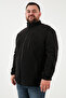 Regular Fit Mock Neck Zippered Large Size Fleece Cardigan Men's Cardigan 5906028B - 5