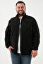 Regular Fit Mock Neck Zippered Large Size Fleece Cardigan Men's Cardigan 5906028B - 4