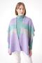 Women's Color Blocked Soft Textured Scarf Lilac 25W5002 - 3