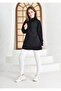 Two Thread Fabric Black Tunic Sweatshirt with Pocket Detail - Sports Tunic - 2