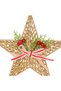 Christmas Ornament, Star, New Year's Decorated, Bow, Berries, Gold - 28X29 cm - 2
