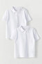 Boy's Polo Neck White T-shirt Set of 2 - 19449