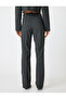 Slim Fit Standard Waist Fabric Trousers - 4