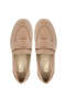 Women's Genuine Leather Beige Loafer Shoes - 6